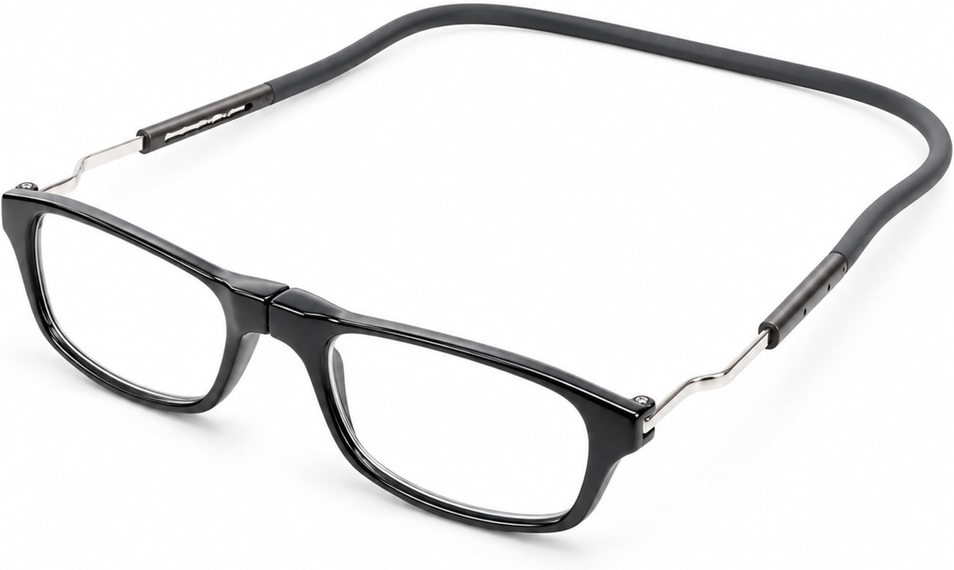 Calabria Snap Magnetic Bridge Front Connect L-XL Reading Glasses Clear or Blue Light Lens Men Women Around Neck Hang Readers