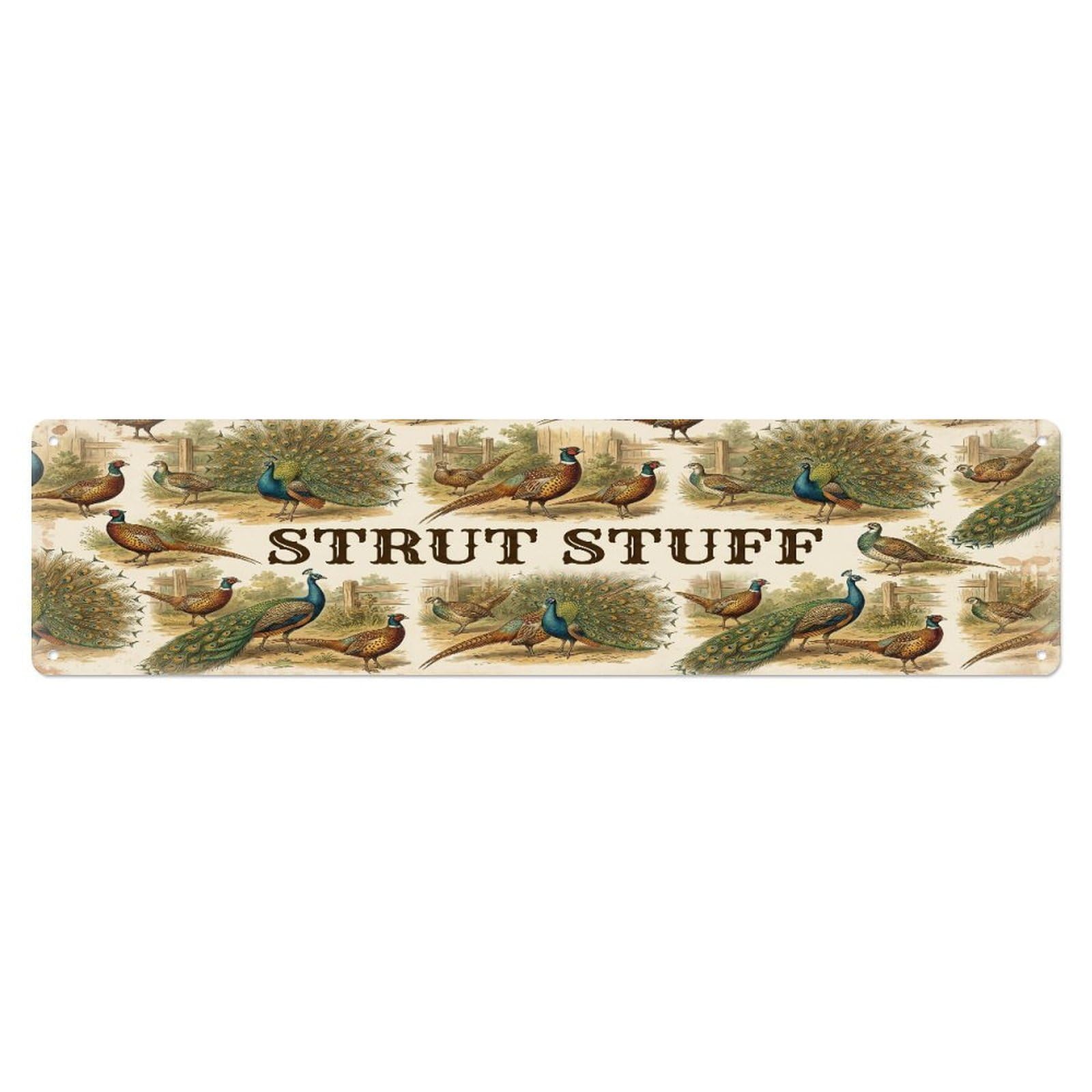 Xanthor Style Metal Tin Sign Vintage Coop Strut Bird Farmhouse Funny Bird Backyard Farm