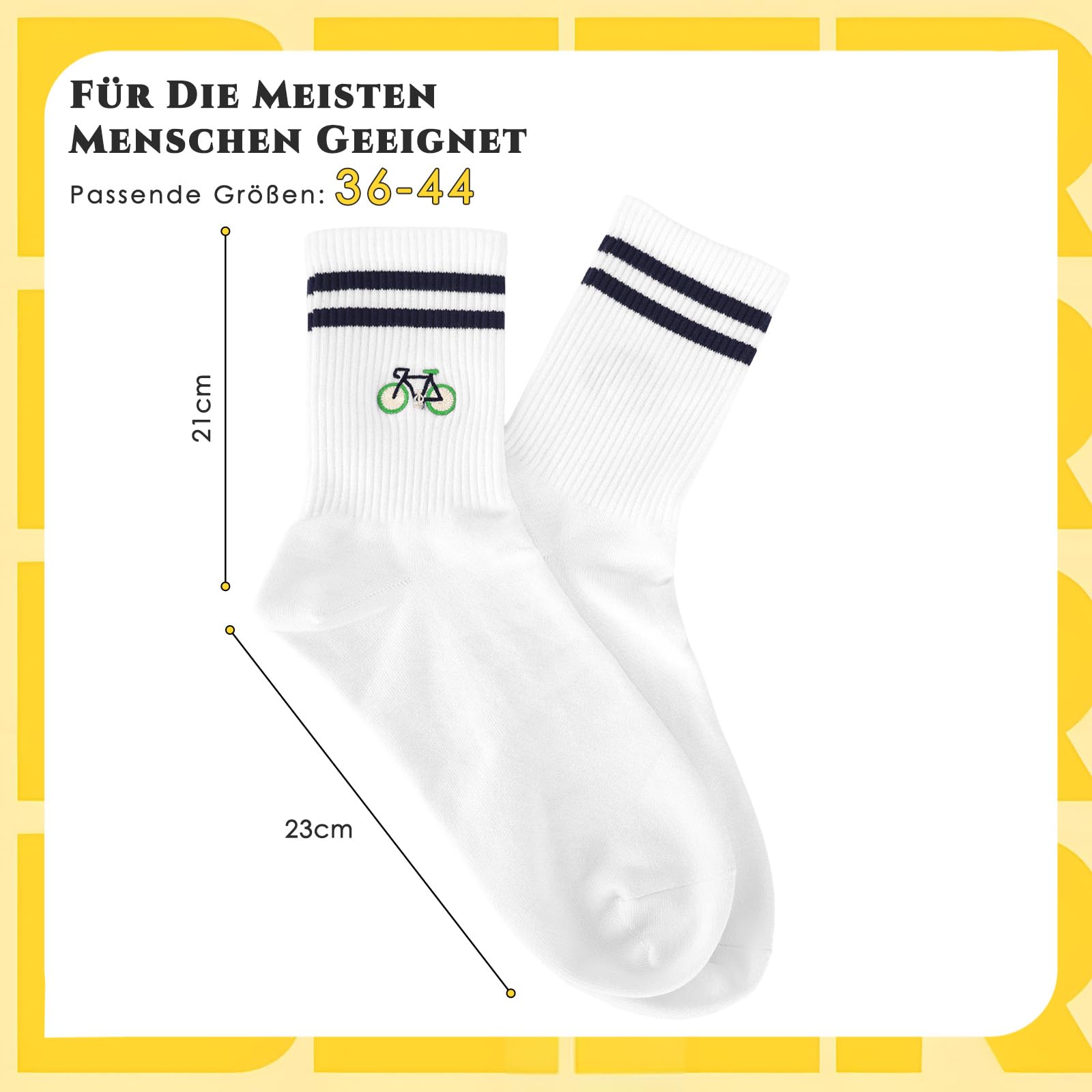 Chaussettes de Vélo Amusantes Motif Cycliste - Chaussettes de Tennis Vélo