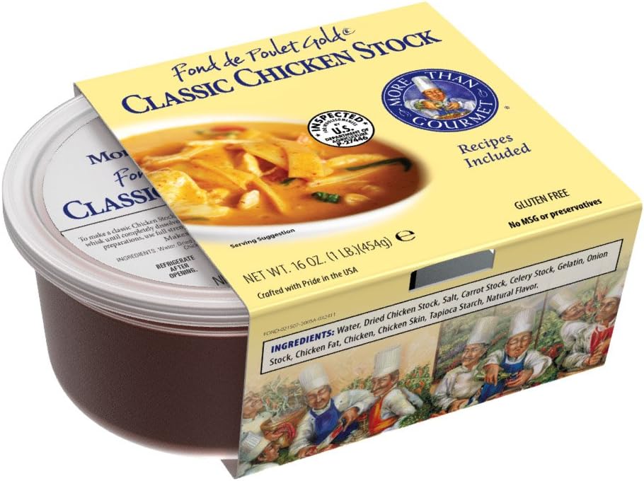 More Than Gourmet Fond De Poulet Gold, Classic Chicken Stock, 16-Ounce Packages