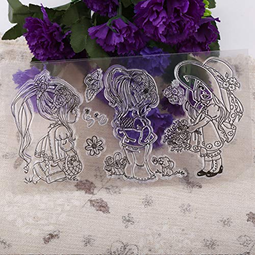 Aqur2020 AQUR20205BS8F40OKV Silicone Clear Stamps Scrapbook Photo Album Transparent Silicone Rubber Clear Stamps Cartoon Girls thumb #4