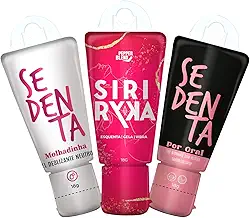 Kit 3 Produtos Sex Shop Sedenta Molhada Gel Deslizante Íntimo Siriryca Excitante Feminino Oral Lollipop Pepper Blend