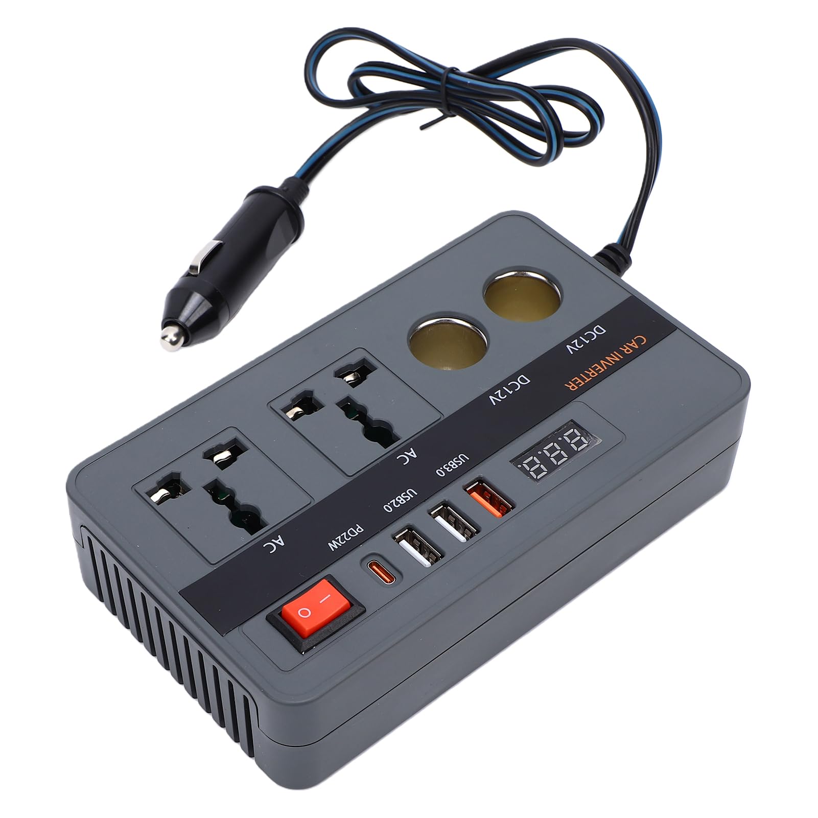 Aramox 300W Invertitore di Corrente per Auto, 12V/24V a AC (BLACK)