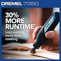 Vista 8 de Dremel 7350 Kit de herramientas rotativas inalámbricas de 4 V con 5 accesorios y batería recargable USB-C, velocidad única para tallar, grabar
