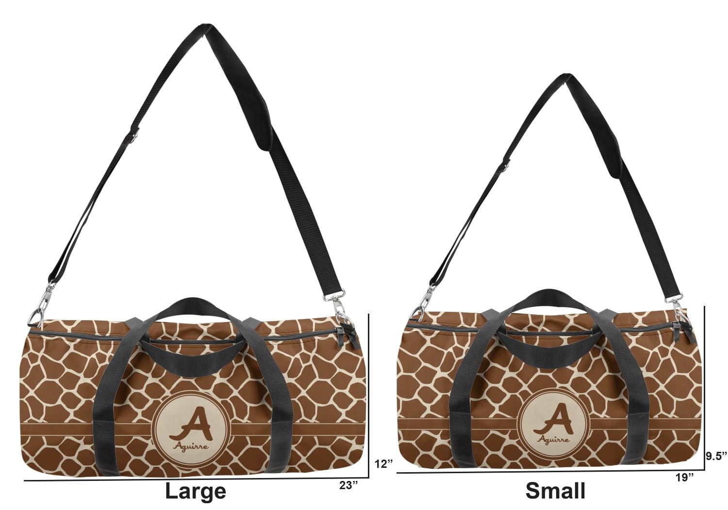 YouCustomizeIt Personalized Giraffe Print Duffel Bag - Small