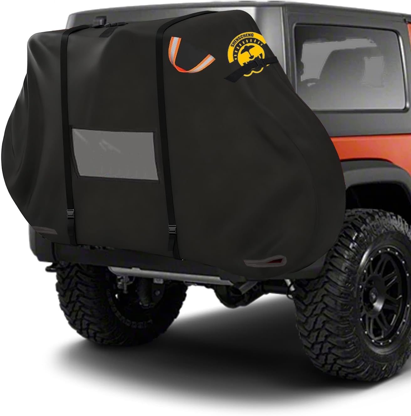 Bike Cover for Transport on Rack 2 Bikes- 600D Heavy Duty & Waterproof Travel Bike Covers on Rear Rack, Outdoor Travel Storage with Buckles, Rain Dust UV Wind Proof with Lock Hole