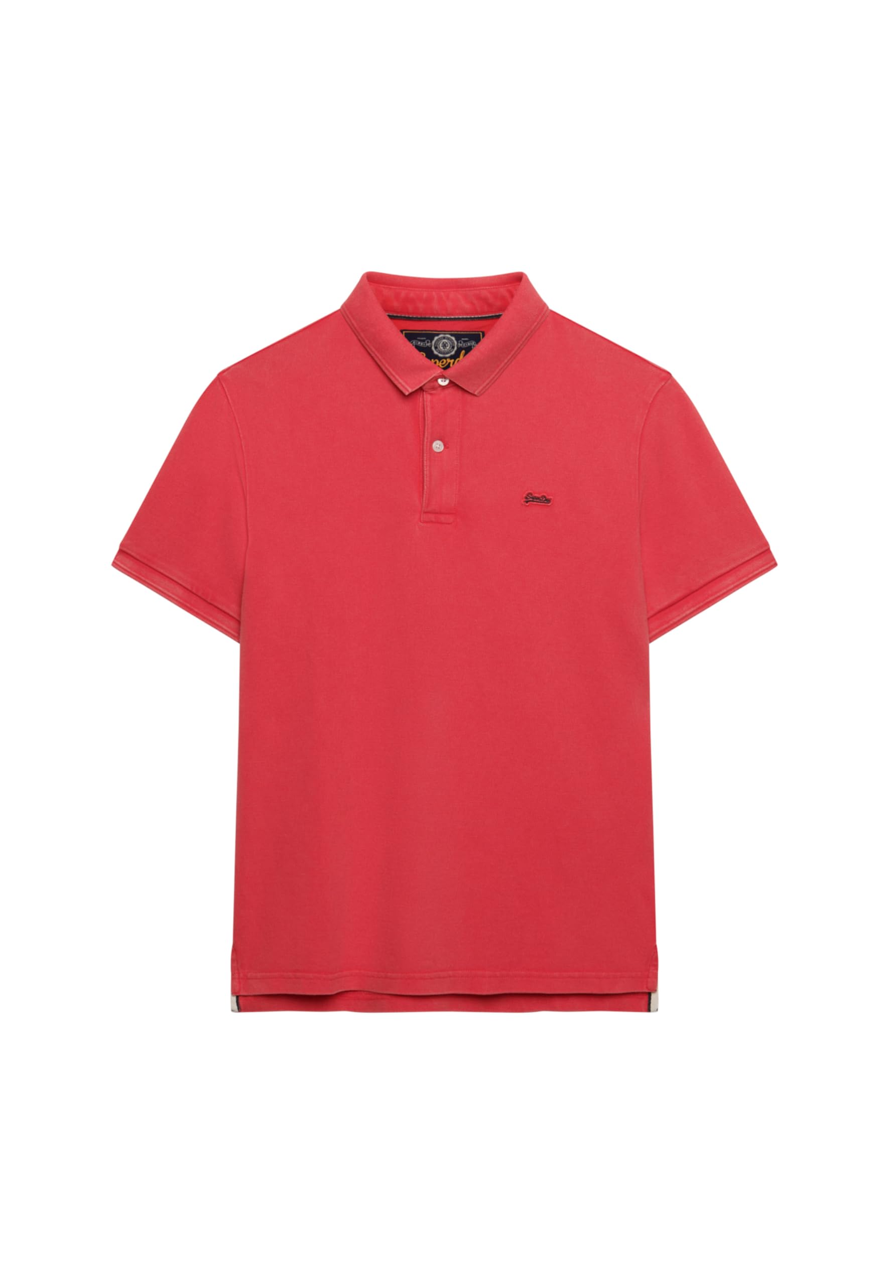 Superdry Men's Classic Pique Polo Shirt, Raspberry Pink, XL