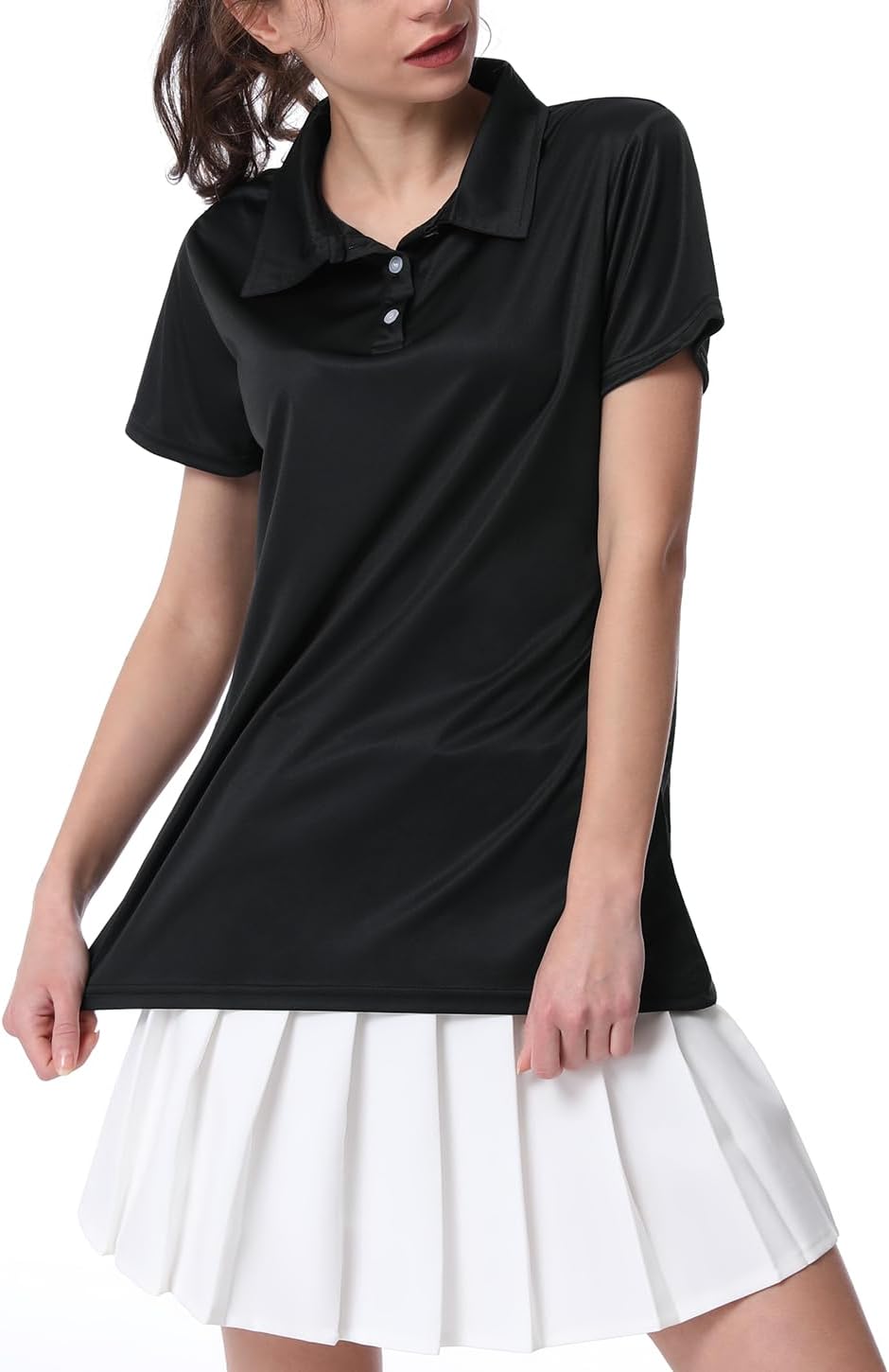 3-Pack Women's Short-Sleeve Sport Polo Shirts Quick Dry Moisture-Wicking Activewear Polos Tops for Work - Image 6