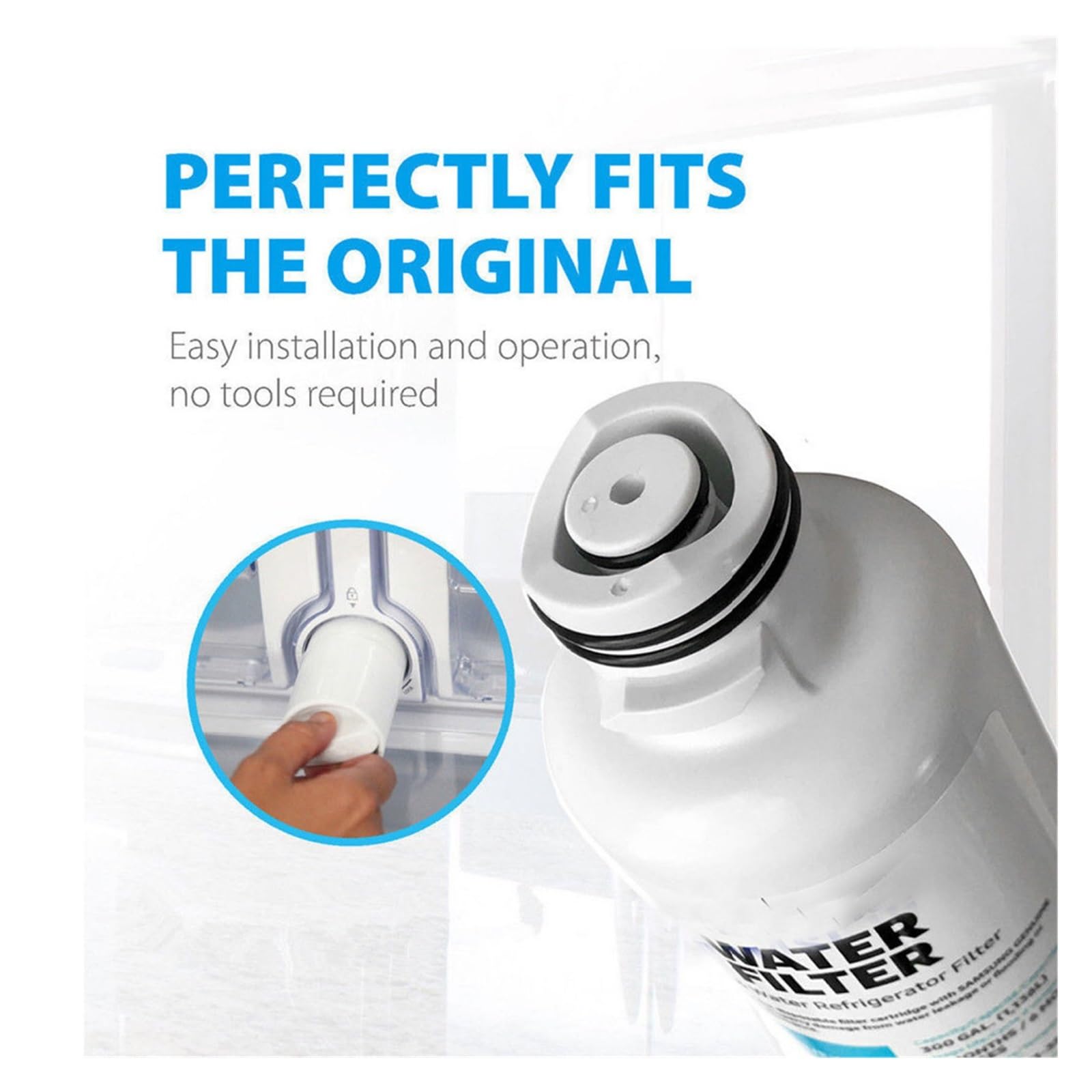 1 unidad de repuesto de purificador de agua con filtro de carbón for refrigerador, Compatible con Samsung Natural, reemplaza Da29-00020b