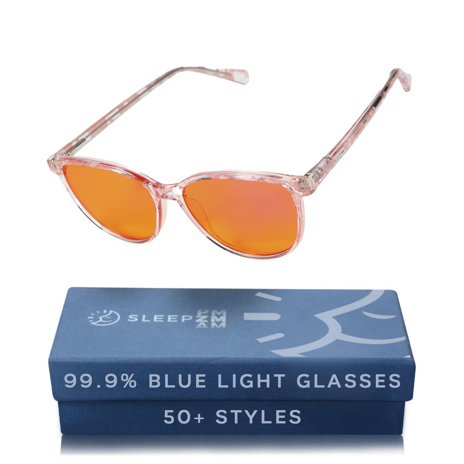 Sleep ZM Blue Light Blocking Glasses for Computer, TV, Gaming Improve Sleep by Naturally Producing Melatonin for Women + Men