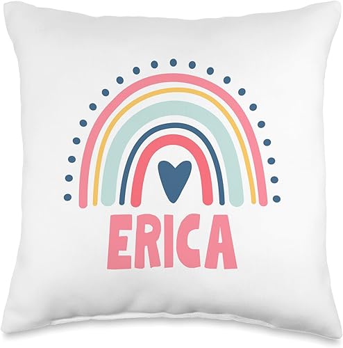 Erica Name Custom Woman Myth Legend Pink Birthday Party Throw Pillow, 16x16, Multicolor