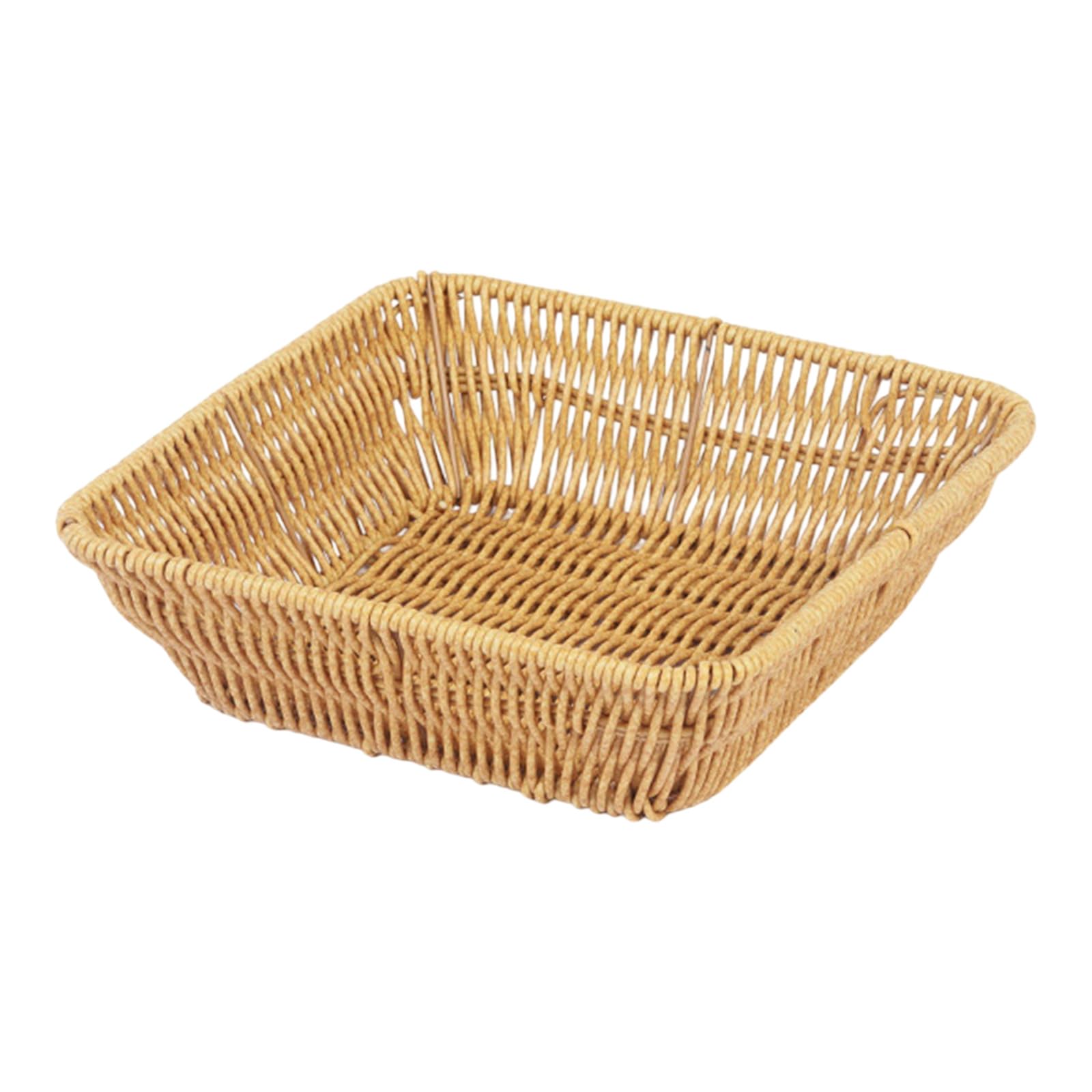 TQUXNGA Woven Imitation Rattan Fruit Basket for Home Use Multipurpose Serving for Parties Gatherings Daily Snacking Snacks Serving Bowl