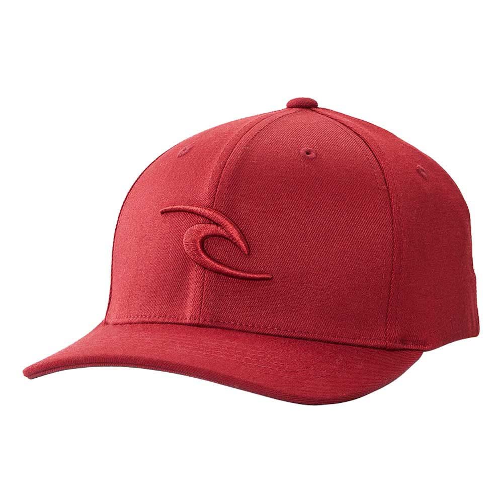 Rip Curl Men's Burgundy 6 Panel Flexfit Curve Cap ~ Tepan Flexfit