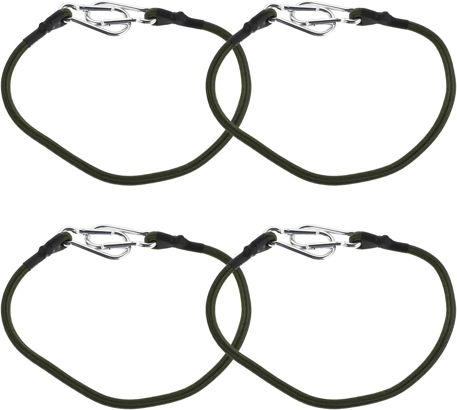 4pcs Outdoor Cargo Bungee Cords with Hooks, 60cm Heavy Duty Elastic Tie Down Straps for Luggage, Mountain Bike Rack, and Camping Use