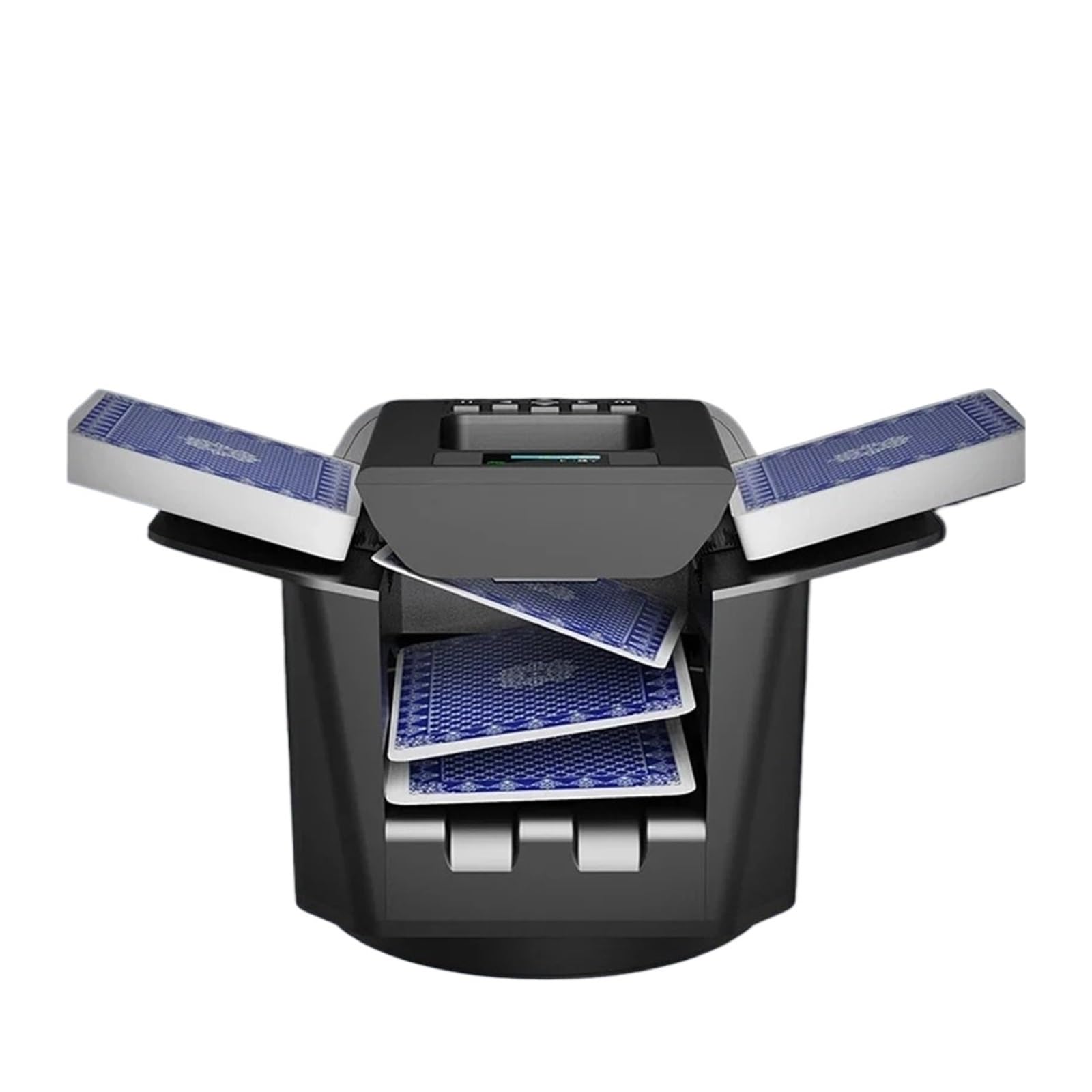 Automatyczna maszyna do tasowania kart, 2 talie kart do gry, obrót o 360°, dozownik, mikser, gry pokerowe, sorter, urządzenie do pokera, 4000 mAh(Only 4pcs Buttons)