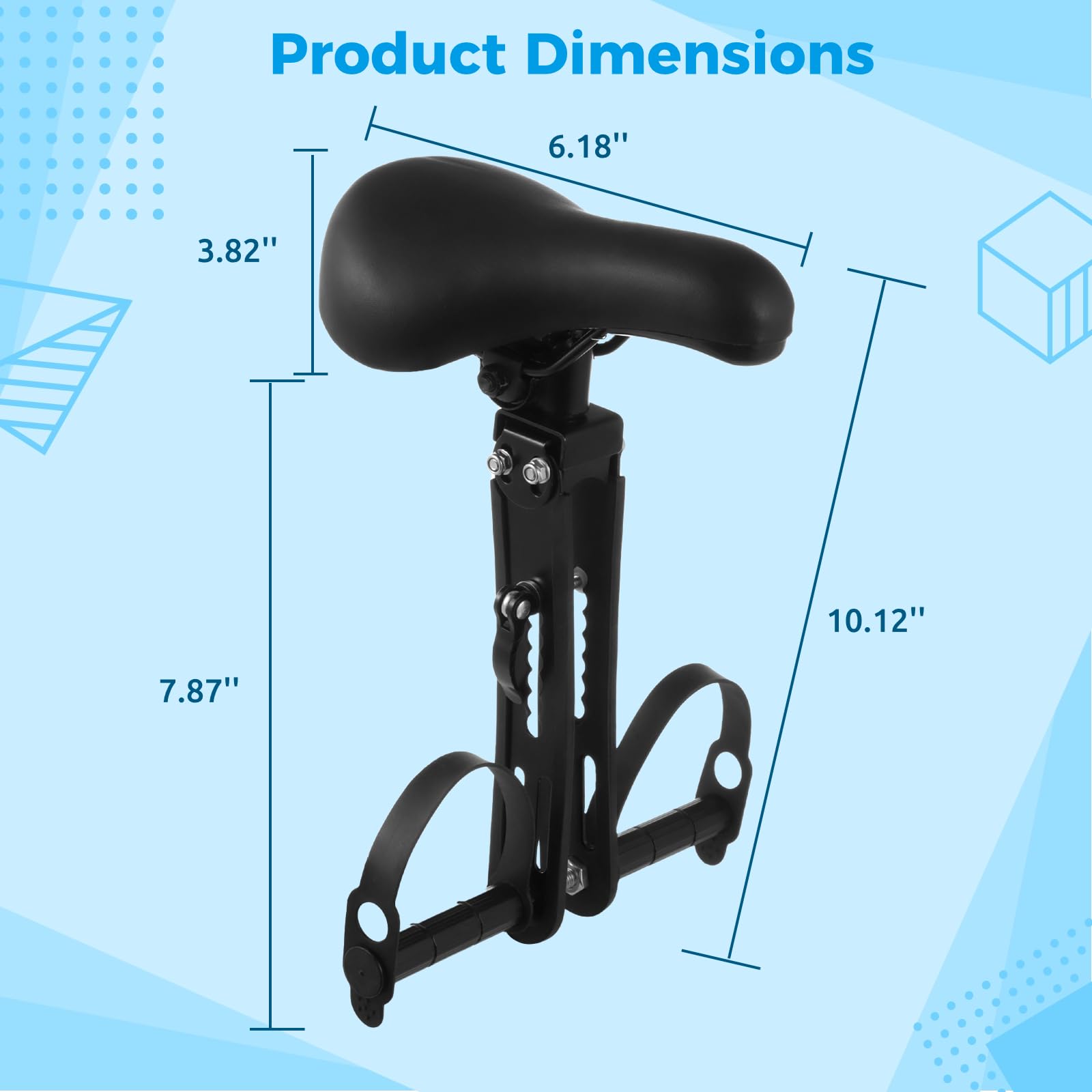Siège de vélo pour enfant avec pédales et guidon, kit de siège de vélo pour enfants de 2 à 5 ans, compatible avec tous les VTT, kit de siège de vélo parent-enfant