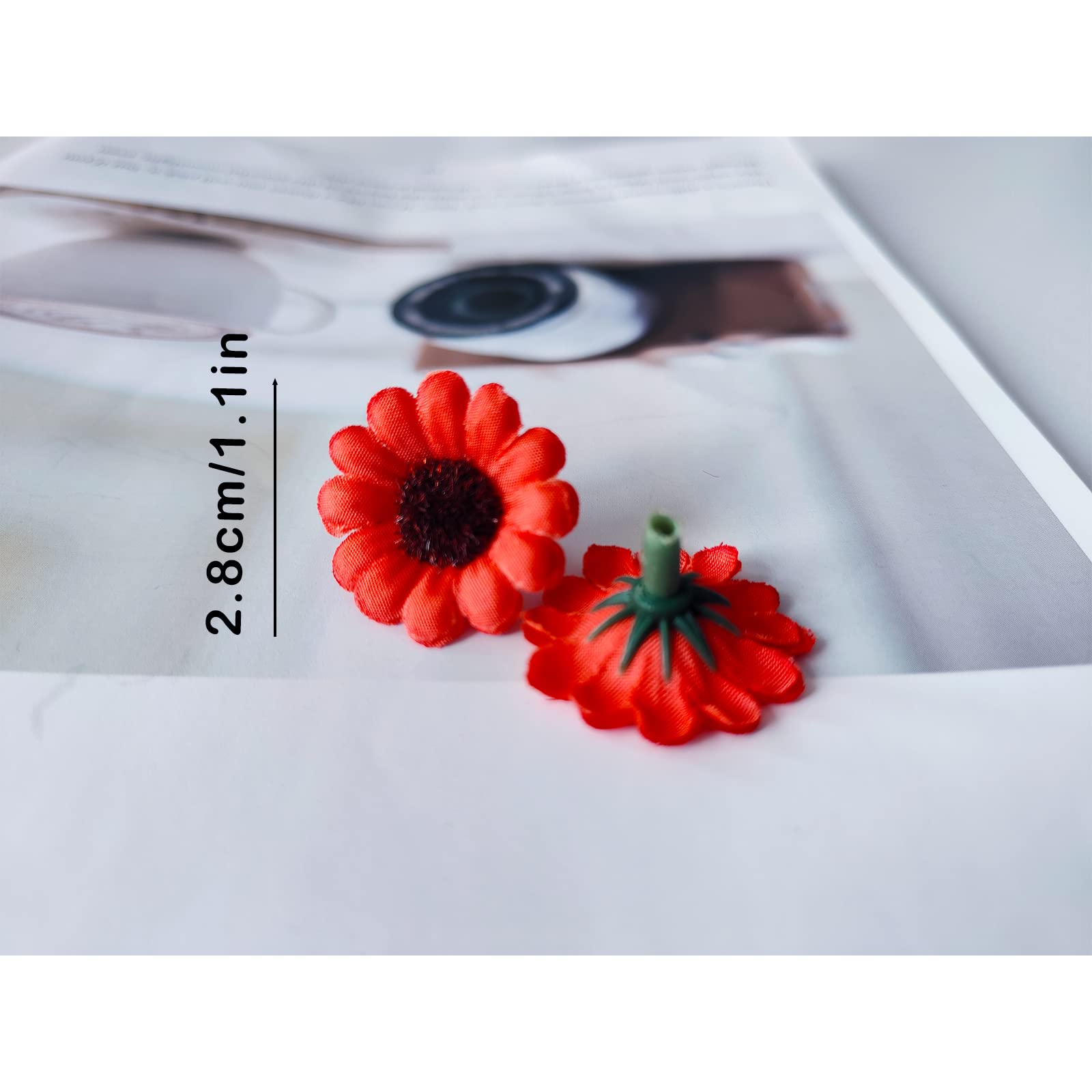 ORFOFE 100pezzi Teste Di Fiori Di Margherita Artificiali Per Decorazioni Diy Feste e Matrimoni Realistiche e Bellissime Per Accessori e Progetti Artigianali