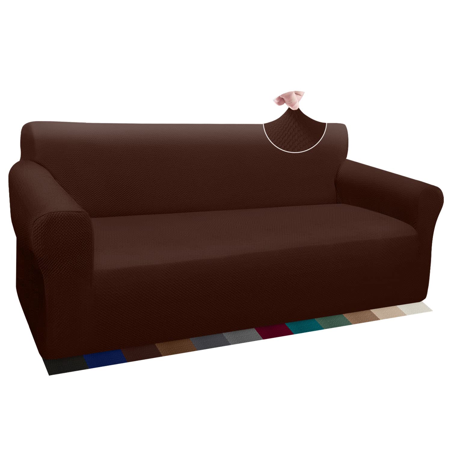 Granbest Thick Sofabezug Stylish Pattern Sofaüberzug für Sofa Stretch Elastische Jacquard Sofahusse Couchhusse mit Armlehne für Wohnzimmer Anti-Rutsch