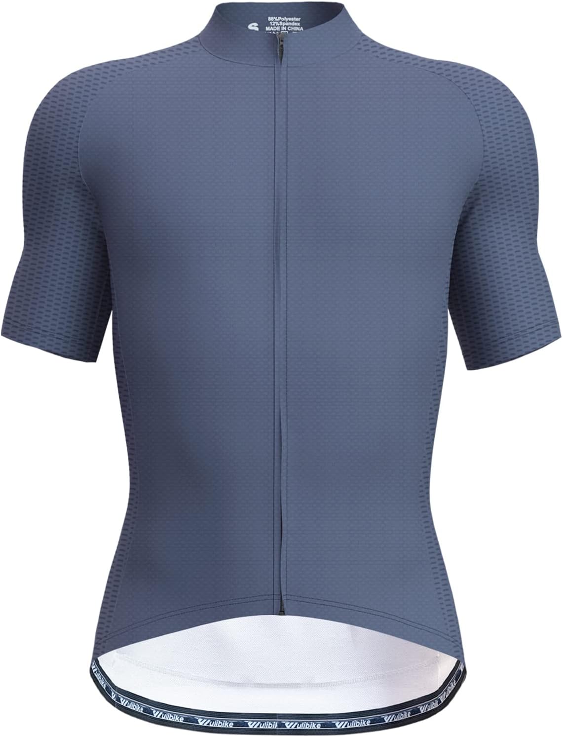 Wulibike Men's Cycling Jerseys Short Sleeve Bike Biking Shirts Full Zip with Pockets Road Bicycle Clothing