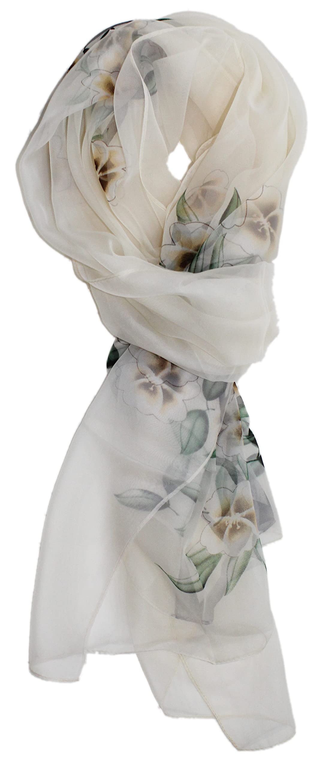 Ted and JackPretty Chiffon Silk Blend Graphic Scarf
