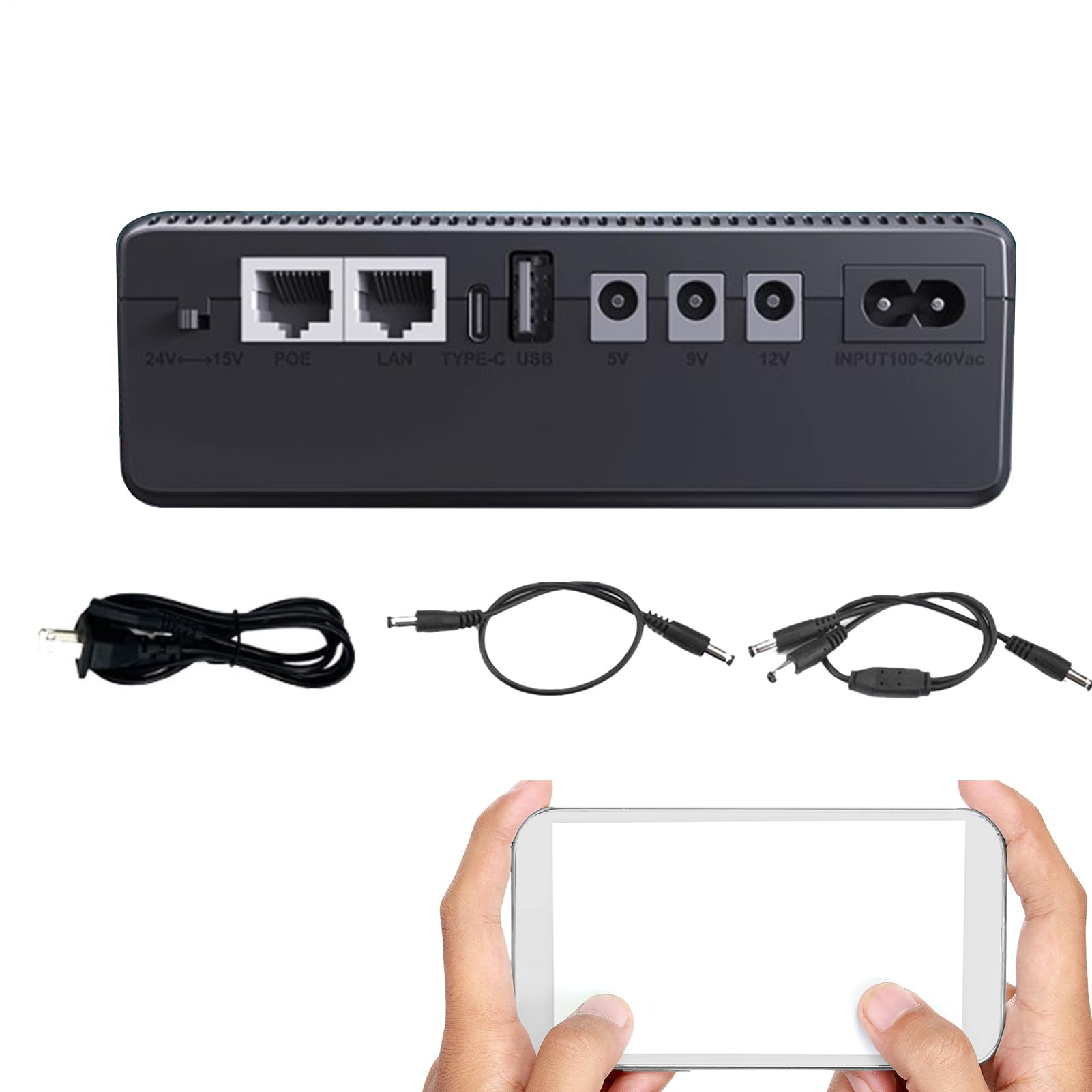 Batería De Respaldo para Router 10400 mAh Recargable Ininterrumpible | Fuente Batería Para Cámara WiFi Router WiFi, Cámara Seguridad, Monitor Infantil, Cámara Intercomunicadora, Alarma, Cerradura