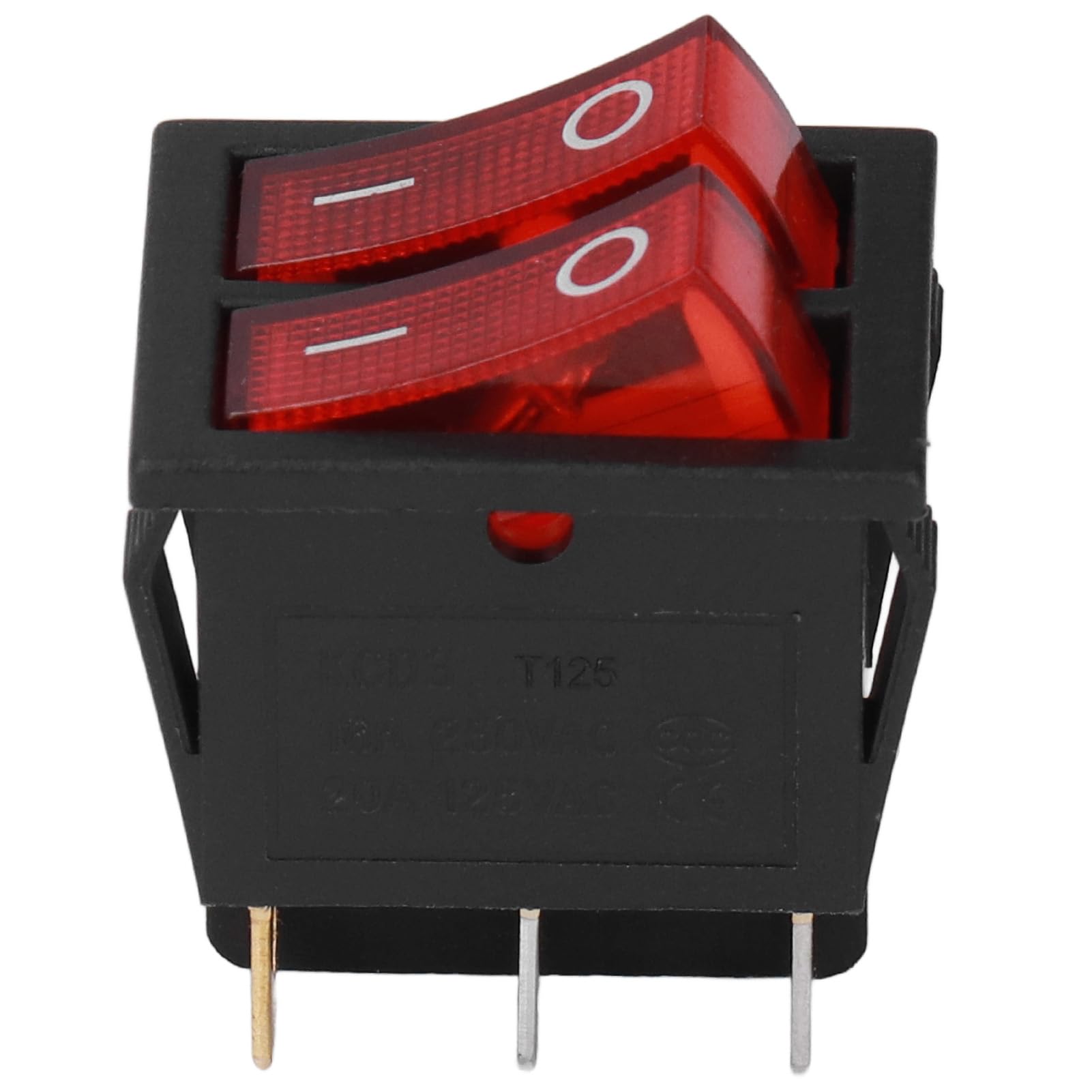 Interruptor Basculante de Encendido y Apagado, Modelo de 2 (Roja)