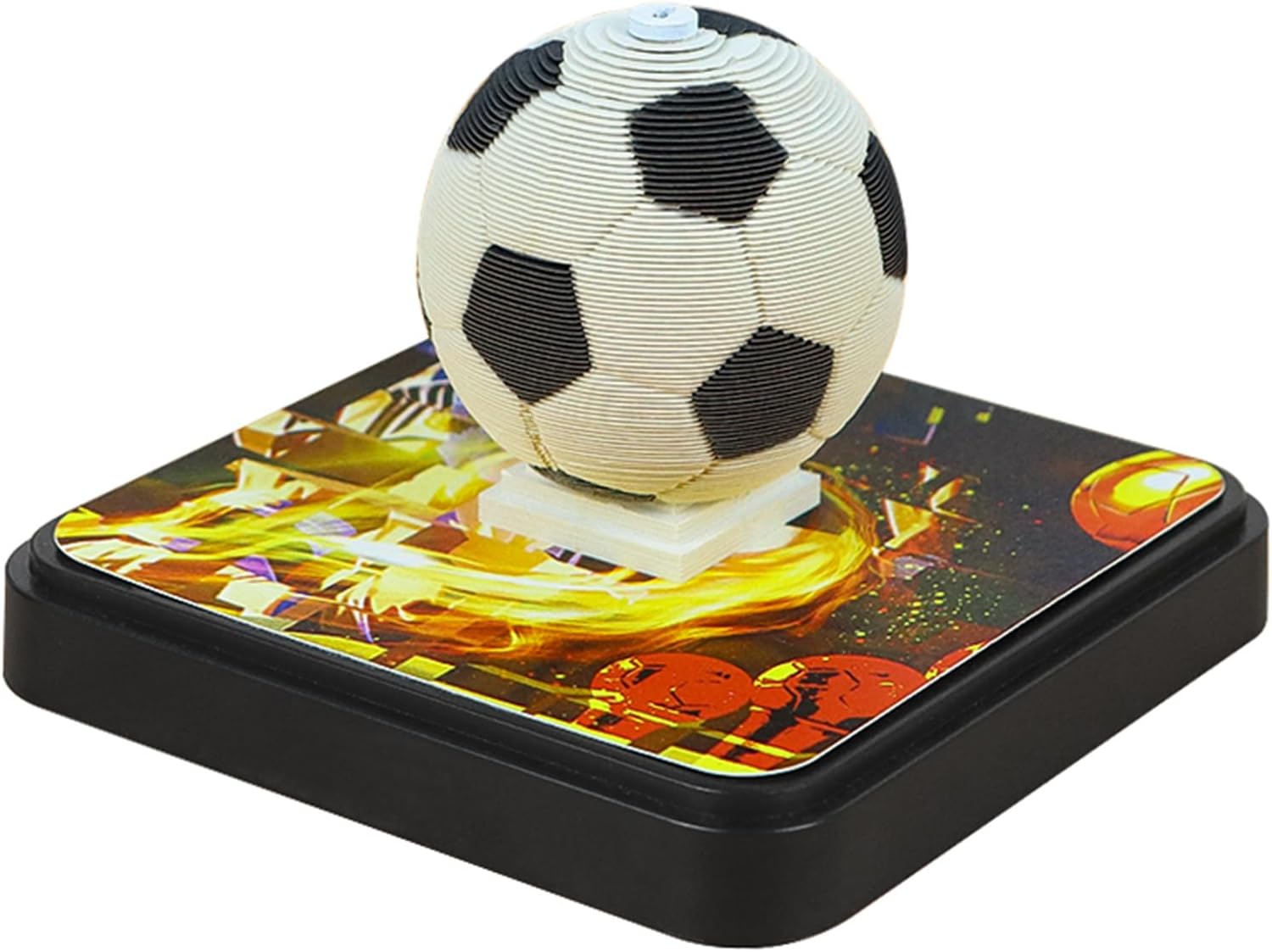 3D Desk Calendar 2025 Time Piece Calendar, Art Notepad Calendar Basketball Tear Away Paper Carving Calendar, 3D Memo Pad Art DIY Christmas Gift for School Home Office Soccer