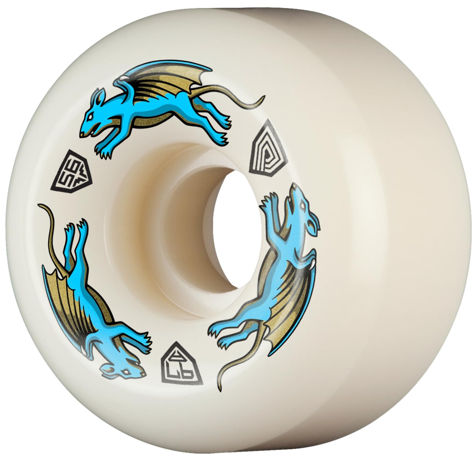 Powell Peralta Nano Rat Dragon Formula Skateboard Wheels 97A, AV6, 56mm x 36mm