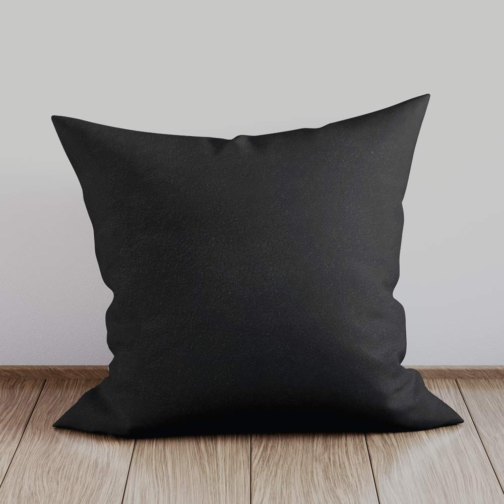 DESHOME Alessia 5 Meter - Stoff Meterware aus wasserabweisendem Mikrofaser, Stoffe für Sofa, Kissen, Möbelstücke, Stühle Beziehen Schwarz
