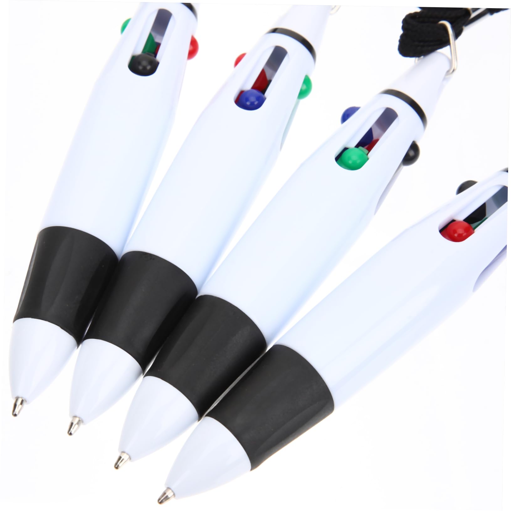 4 Sätze Kugelschreiber Mehrfarbiger Stift The Office Die Schul Markers Bürozubehör Lanyards Kette Textmarker Punkt Schulbedarf Versenkbare Stifte Plastik Black 10 Stück * 4