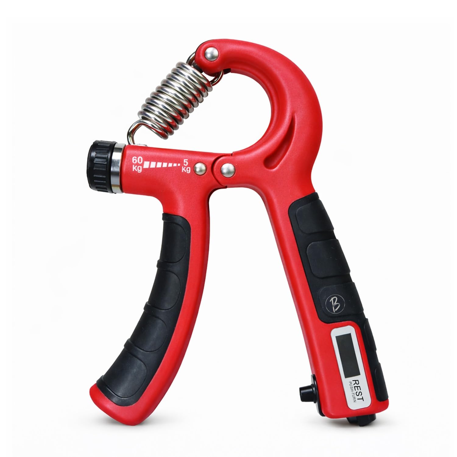 CRAE Hand Gripper with Counter – Adjustable Grip Strengthener, 60 KG Capacity for Forearm, Wrist & Finger Workout Men & Women (Red)-image-9