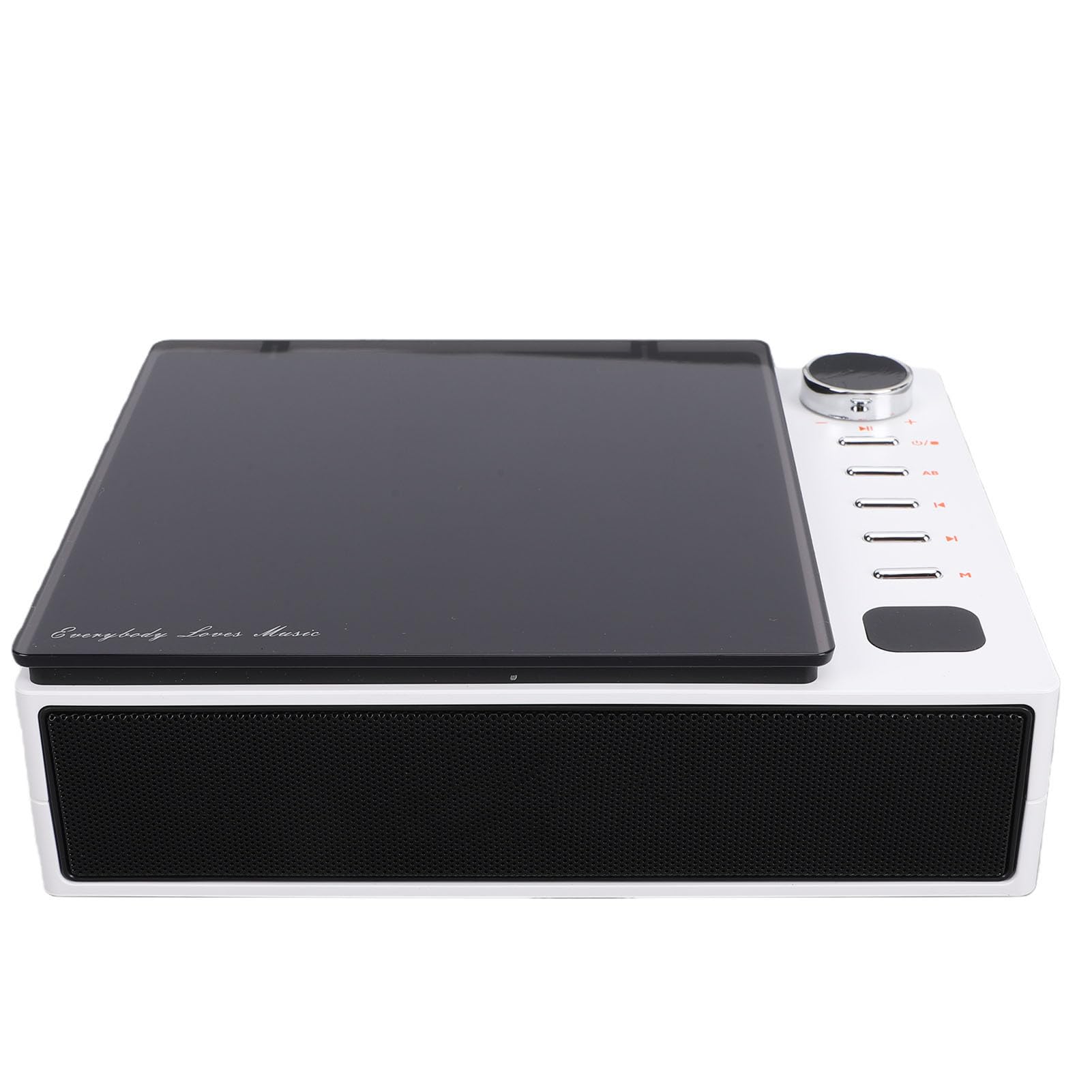 Elprico Lettore CD Bluetooth Portatile con Telecomando e Radio FM per Uso Personale, Elegante Design in ABS e Alluminio (WHITE)