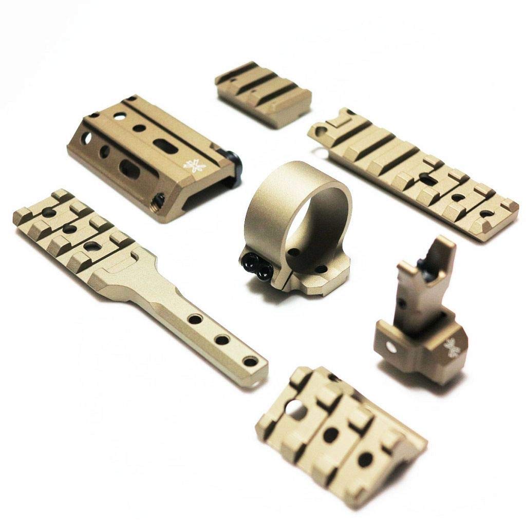 Airsoft Gear Parts Accessories PTS Unity Tactical FUSION Folding Sight Mounting System Dark Earth