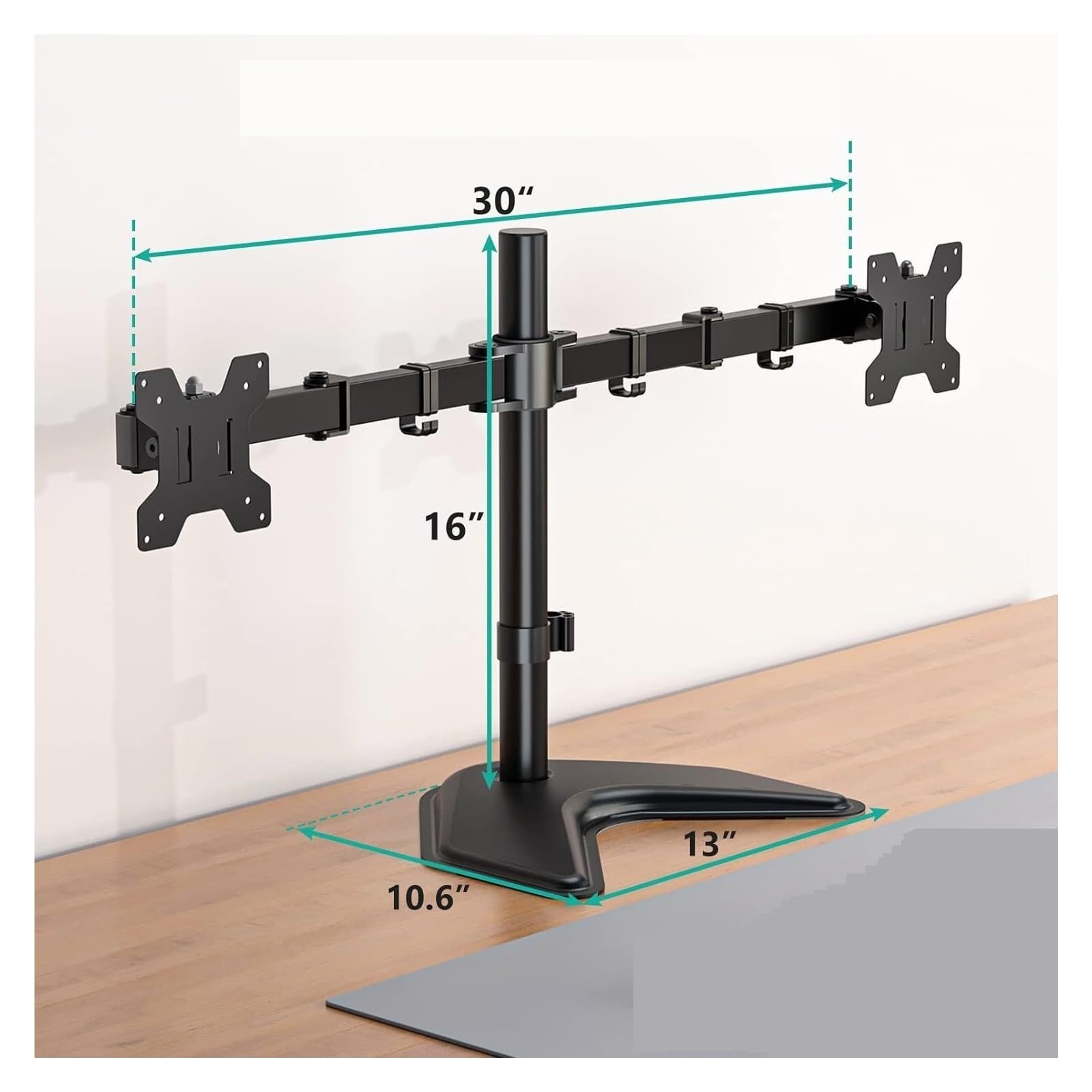 Supporto da Scrivania Regolabile con Due Monitor LCD da 27 Pollici