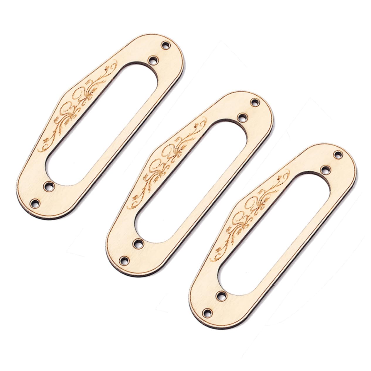 ibasenice 2sets Diy Guitar Pickup Frame Single Coil Mounting Ring Gold Guitar Pickup Mounting Ring for Gb401 3pcs*2