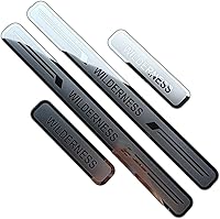 Vista 8 de Kit de protector de umbral de puerta inoxidable para Subaru Crosstrek Impreza WRX Limited 2023 (texto limitado negro)