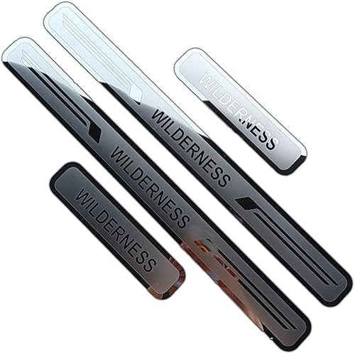 Vista 8 de Kit de protector de umbral de puerta inoxidable para Subaru Crosstrek Impreza WRX Limited 2023 (texto limitado negro)