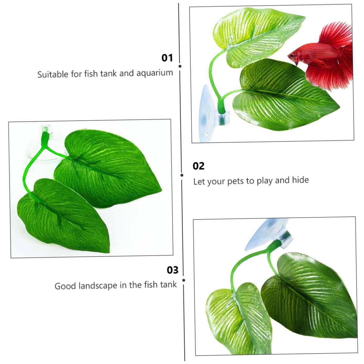 Toddmomy 18piezas Artificiales para Acuarios Decoración De Paisaje Simulación Ventosas para Tanques De Peces Diseño De Doble Accesorios para Acuarios De Agua Dulce y Salada