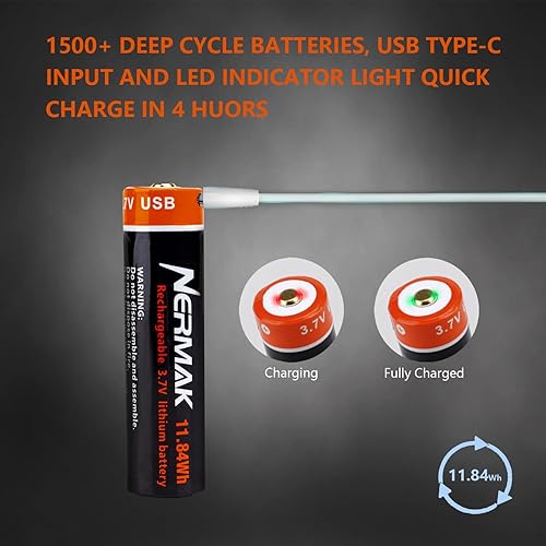 Miniatura 7 de Batería de litio recargable USB de 3.7V 3200mAh para linternas, faros, luces de bicicleta, altavoz Bluetooth, etc