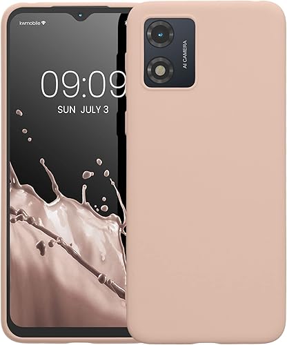 Miniatura 5 de kwmobile Funda compatible con Motorola Moto E13 - Funda protectora de silicona TPU suave y delgada - remolino de coco