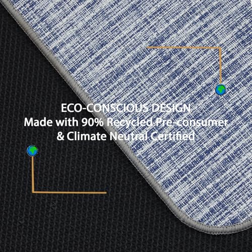 Image of Chair Mat for Hardwood & Tile Floor, 47 inch x 60 inch Heavy Duty Office Chair Mat for Rolling Chairs, Anti Slip, Non-Curve, Floor Protector for Home Office, Nordic Sky Weave
