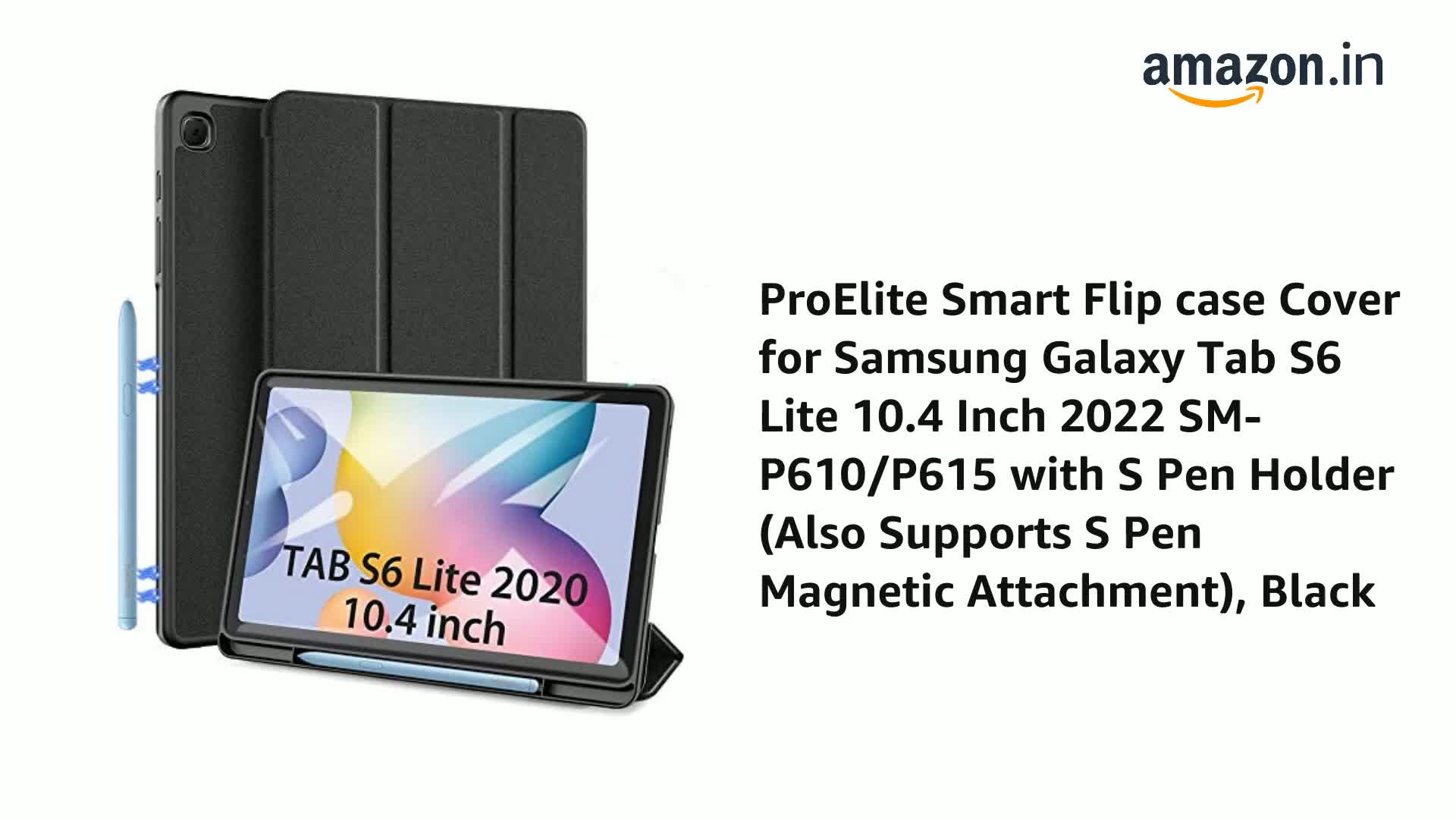 ProElite Smart Flip case Cover for Samsung Galaxy Tab S6 Lite 10.4
