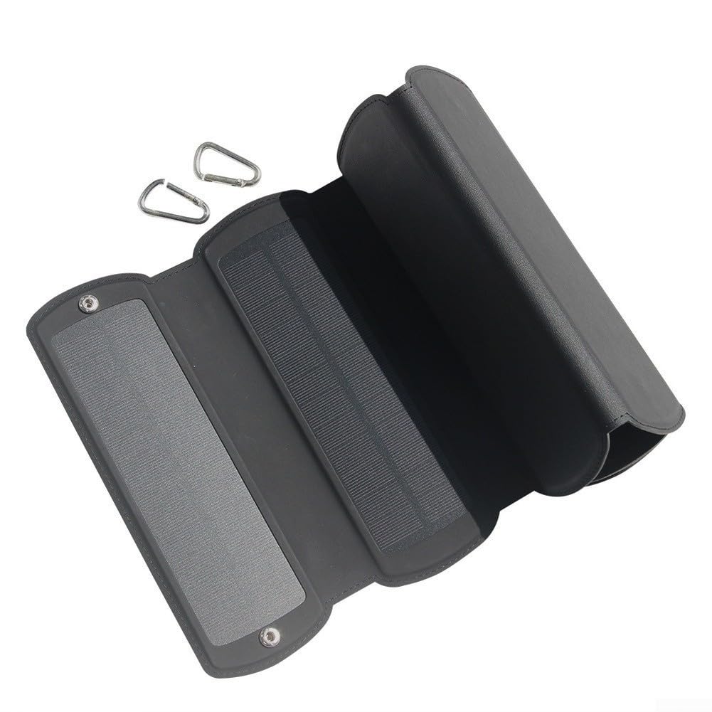 Chargeur solaire pliable léger 16 W double sortie USB étanche pour la randonnée et les voyages