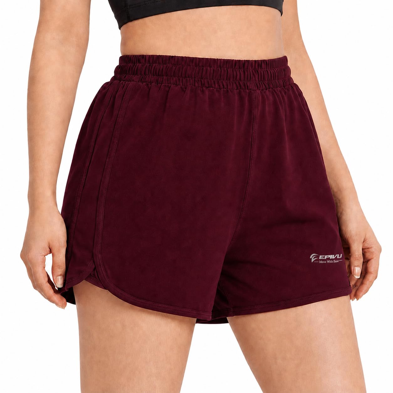 epivu Women's Active Shorts, Elastic Waistband, Moisture Wicking, Quick Dry, Lightweight, Running Gym Yoga-picture-10