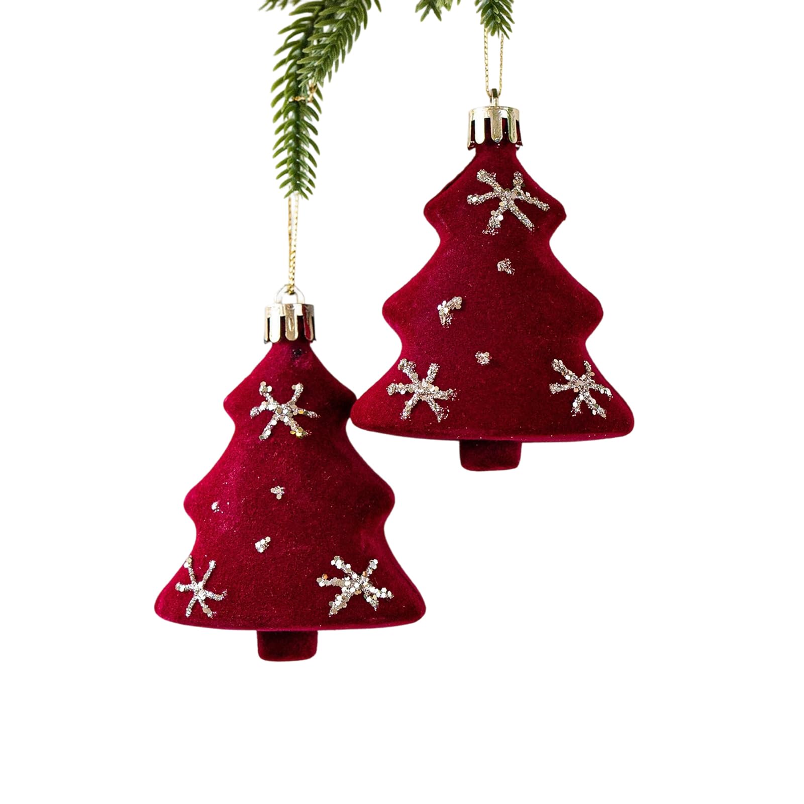 Christmas Velvets Bowknot Bells Canes Ornament Elegant Hanging Decoration for Festival Door Fireplaces Christmas Tree Hanging Decorations