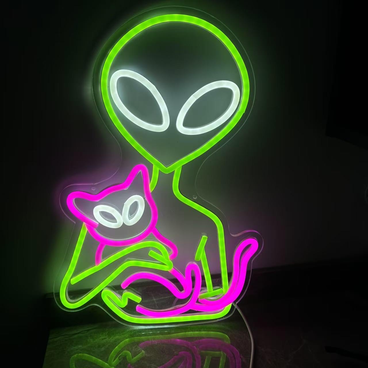 Alien Neon Signs Alien LED Light Alien Cat Neon Light Cat Neon Sign Aesthetic Room Decor Nursery LED Sign Custom Neon Sign UFO Neon Sign - Image 6