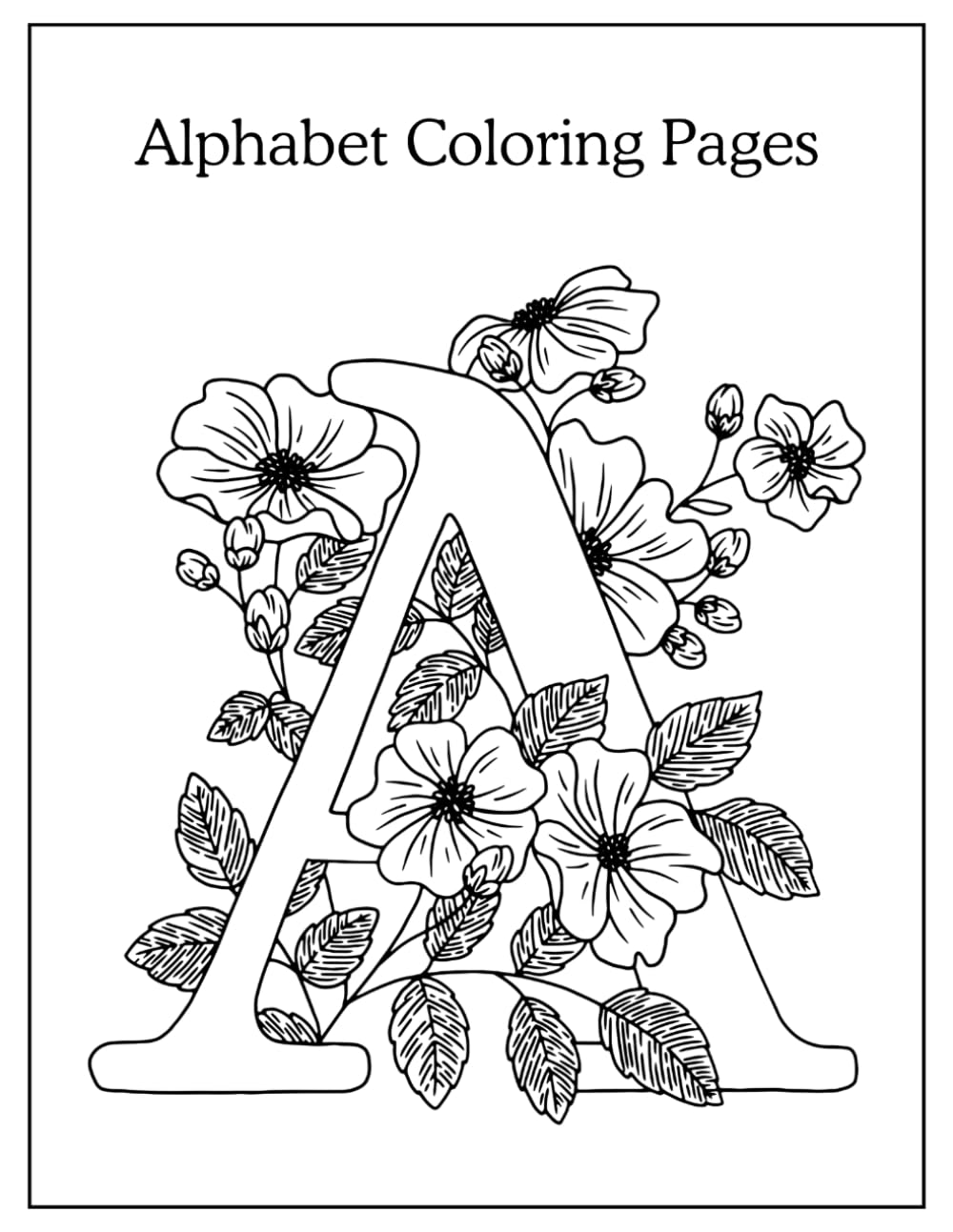 ABC Flower Coloring Book