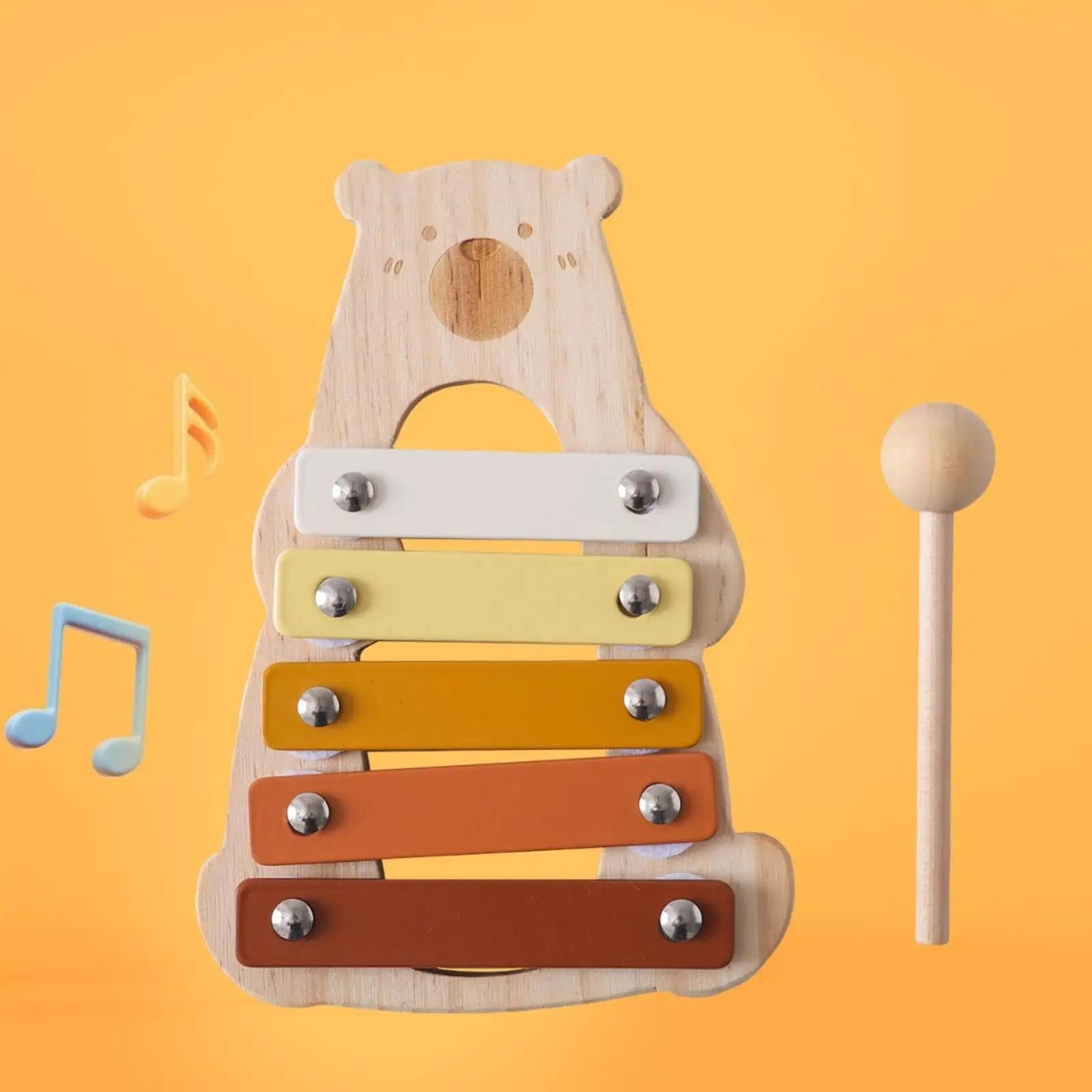 Ksylofon Muzyczny 5-nutowy Instrument Perkusyjny Z Ksylofonem Z Młotkiem Ksylofon Muzyczny Do Zabawy Dla Początkujących Dorosłych