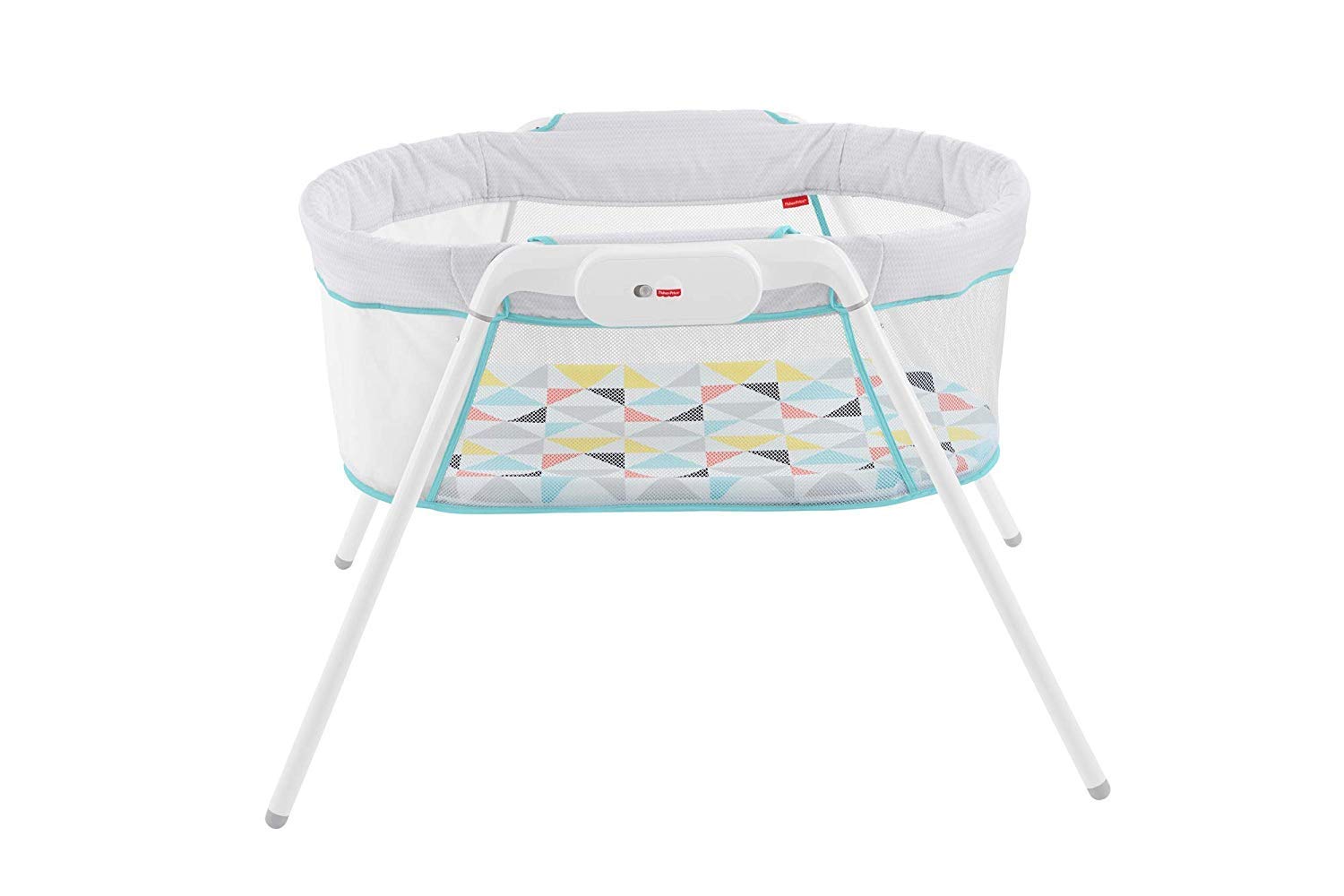Fisher-Price lit Pliable et transportable avec Vibrations pour apaiser bébé, Sac de Rangement Inclus, dès la Naissance, GBR67, Multicolore