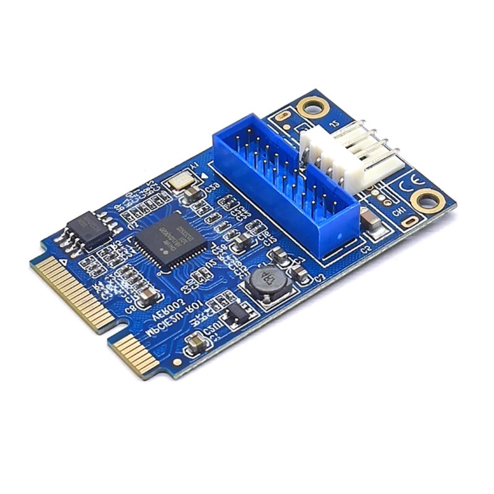 Tmboryuu Expand PC Capabilities PCIe to USB 19Pin Internal Expansion Card PCIe to 19Pin Expansion Card 5000Mbps